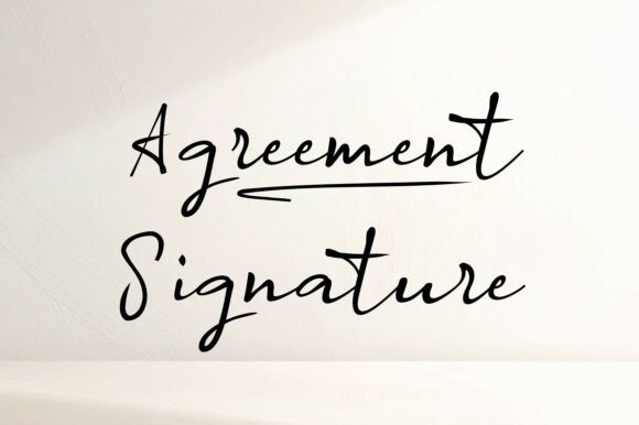 Agreement Signature: The Elegant Script Font for Branding