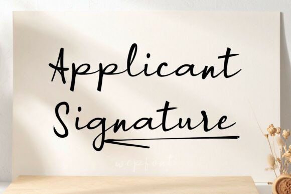 Applicant Signature: A Premium Script Font for Your Brand