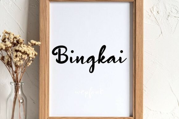 Bingkai: A Graceful Script Typeface for Web Design