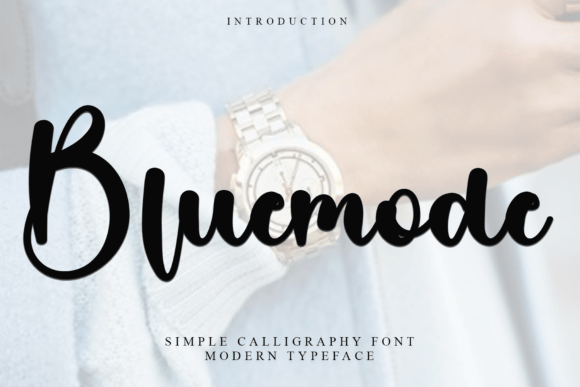 Bluemode: A Festive Display Font for Web Design