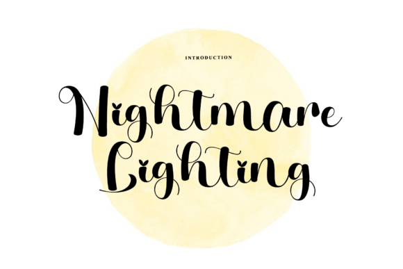 Nightmare Lighting: A Modern Script Font for Editorial Design