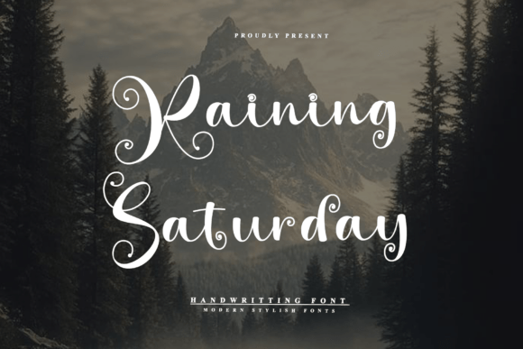 Raining Saturday: A Modern Script Font for Makers