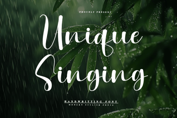 Unique Singing: A Modern Script Font for Your Brand
