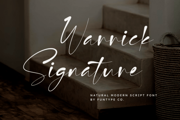 Warrick Signature: A Bold Script Font for Marketers